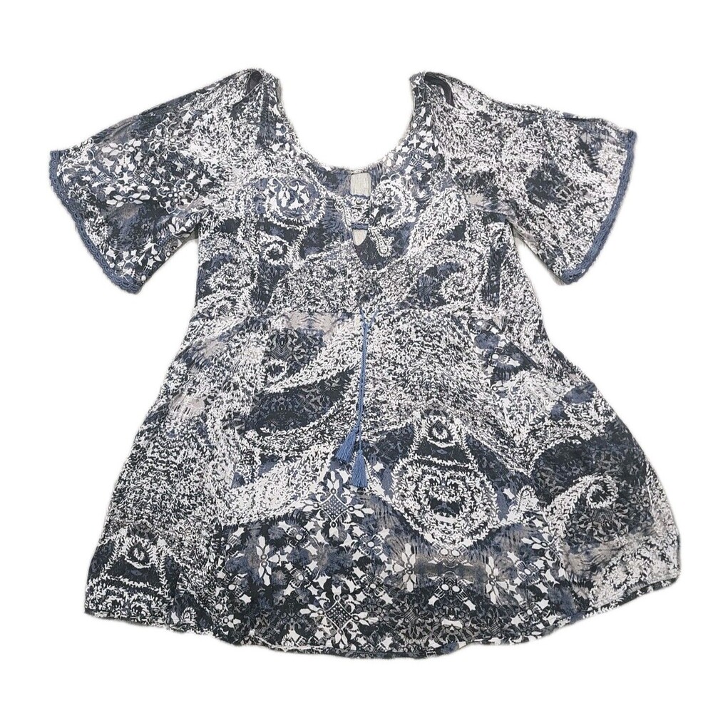 Free People Love Birds Minidress Stone Combo Size Large
